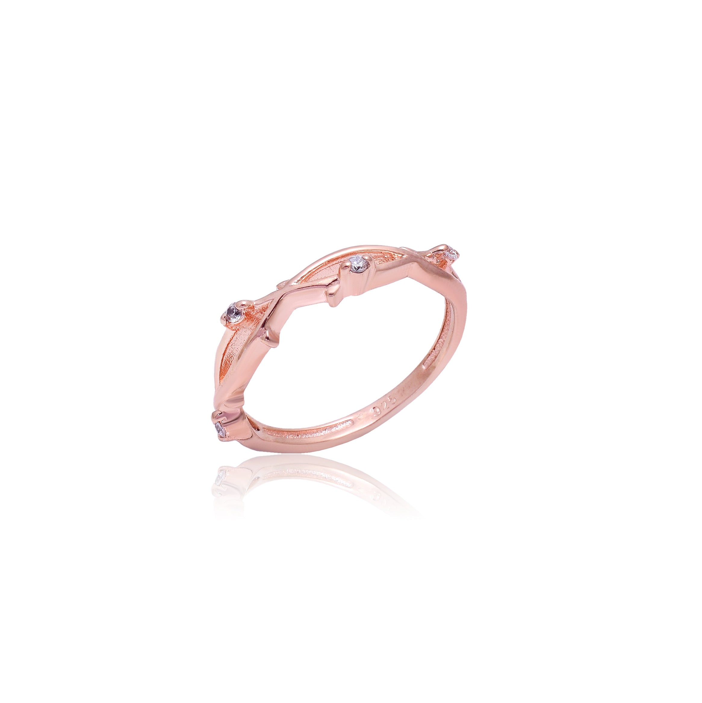 Rose gold floral Ring