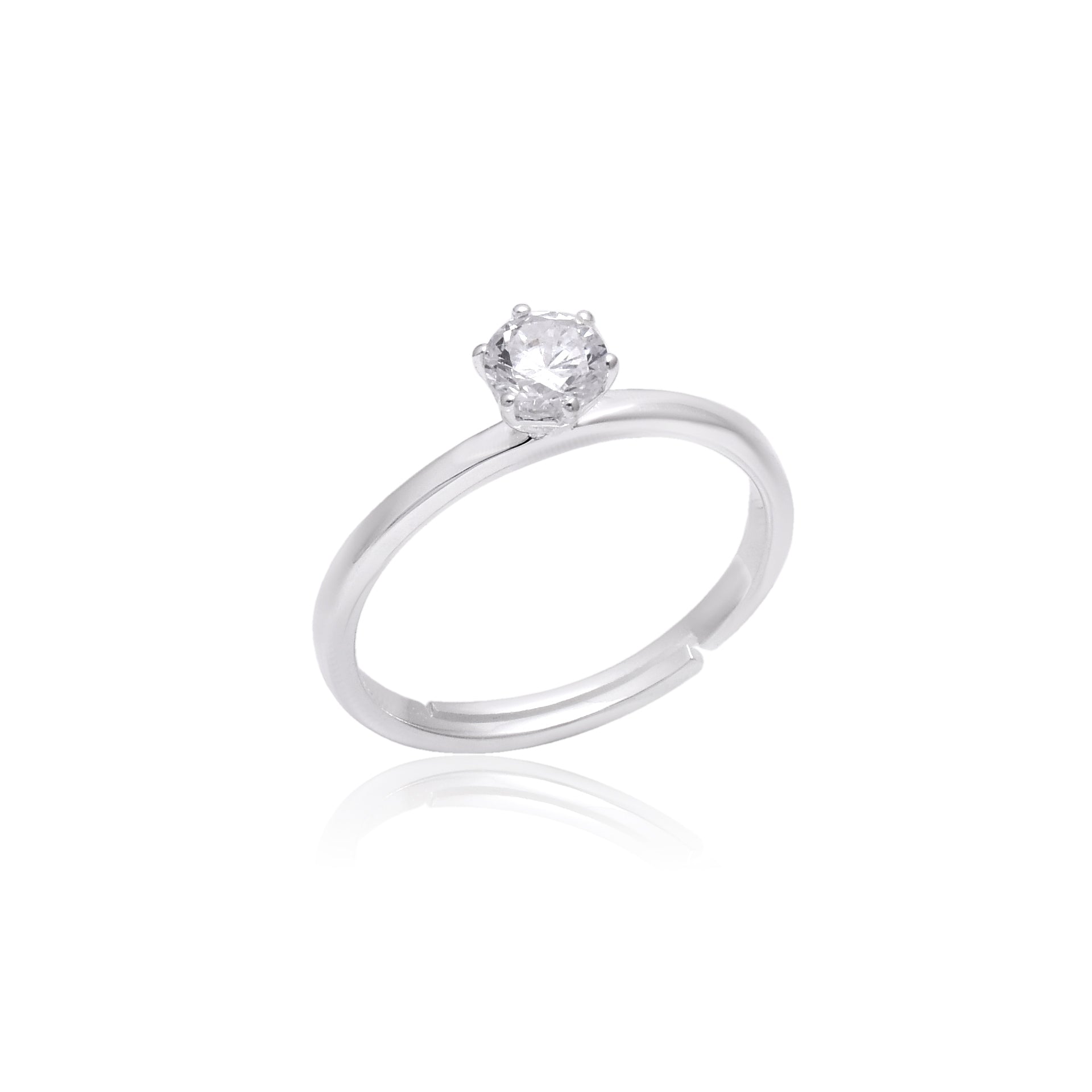 Silver Engagement women Ring