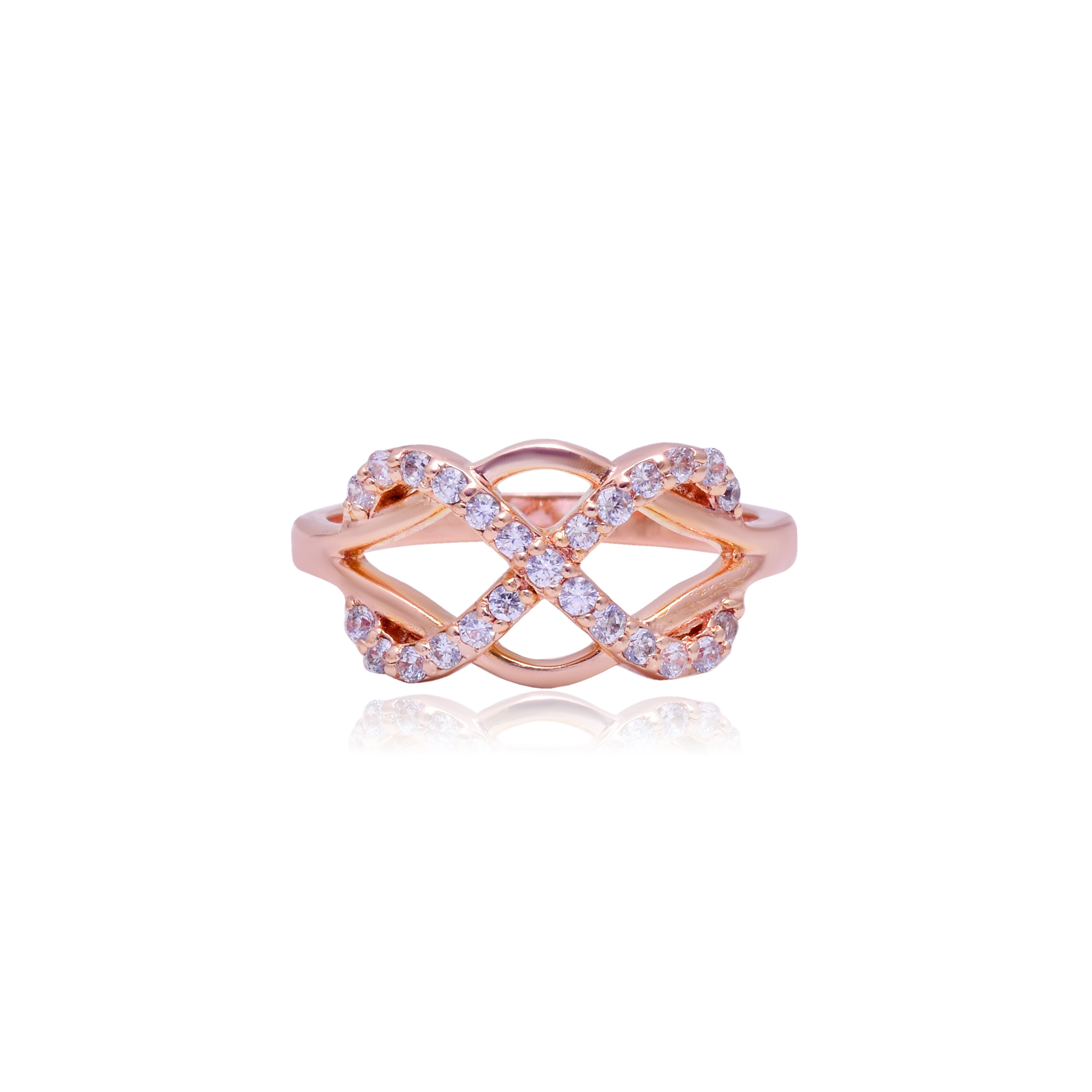 Rose gold infinity Ring