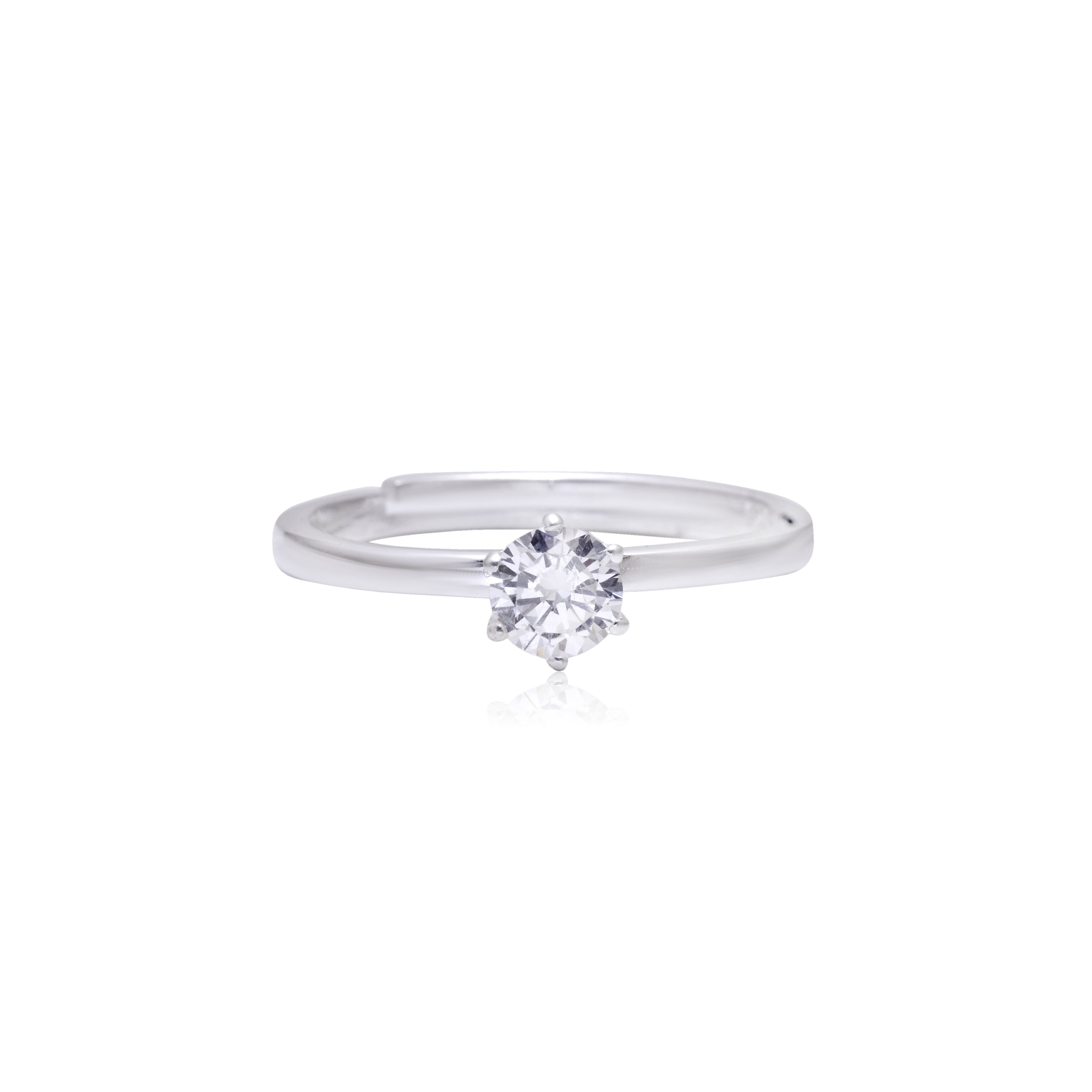 Silver Engagement women Ring