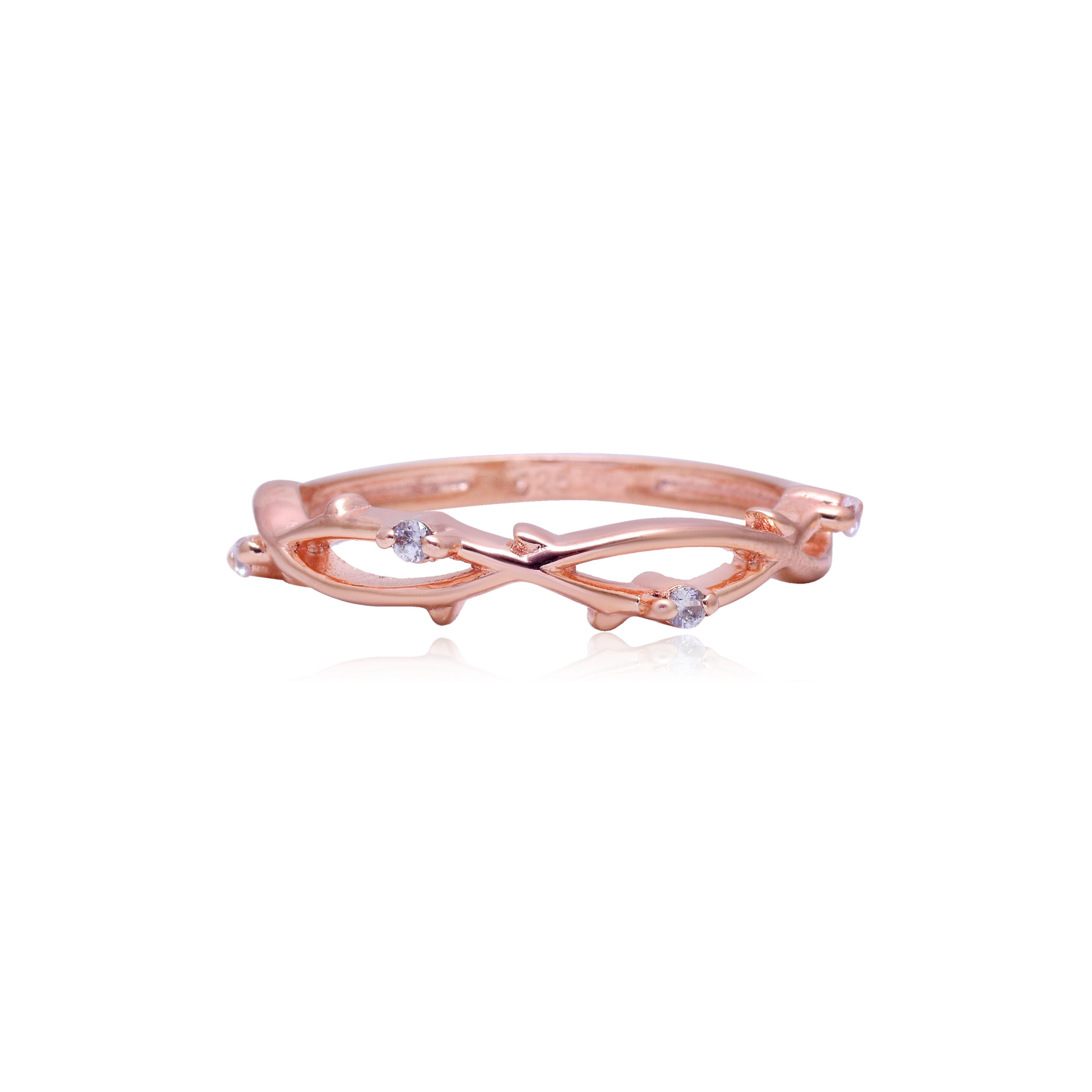 Rose gold floral Ring