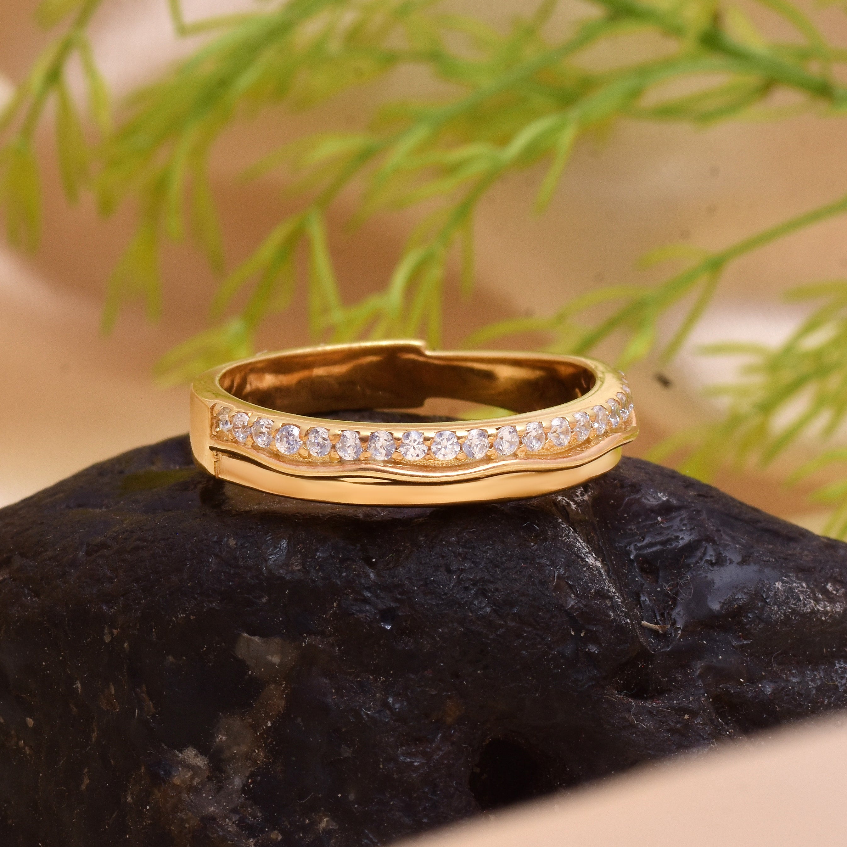 Golden Wave Ring