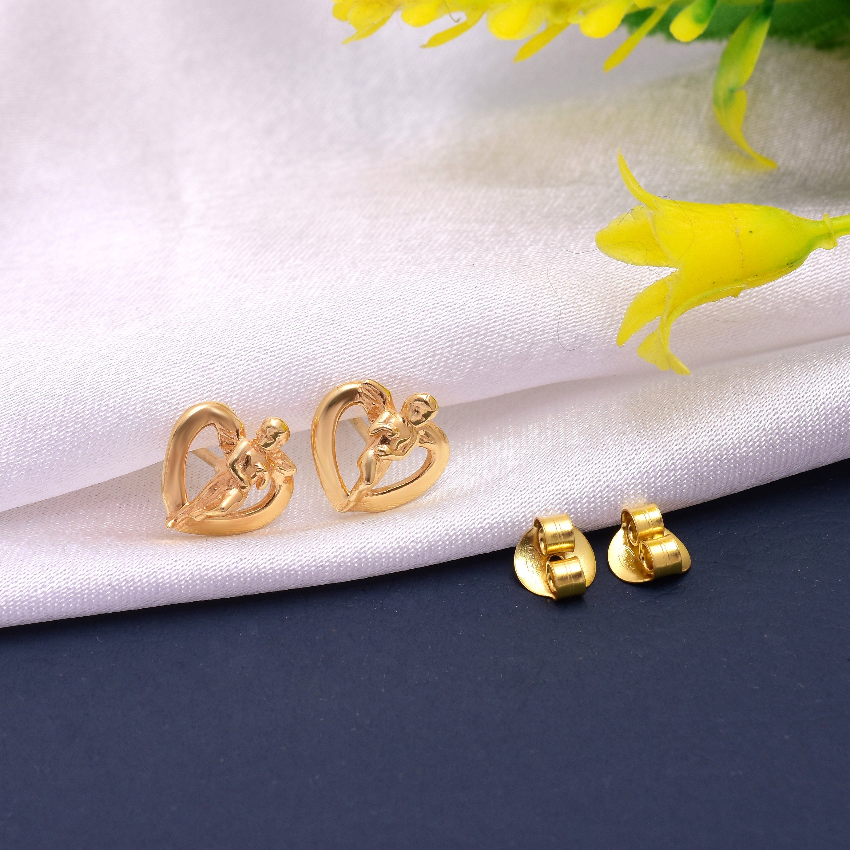 Golden Angel Stud Earrings