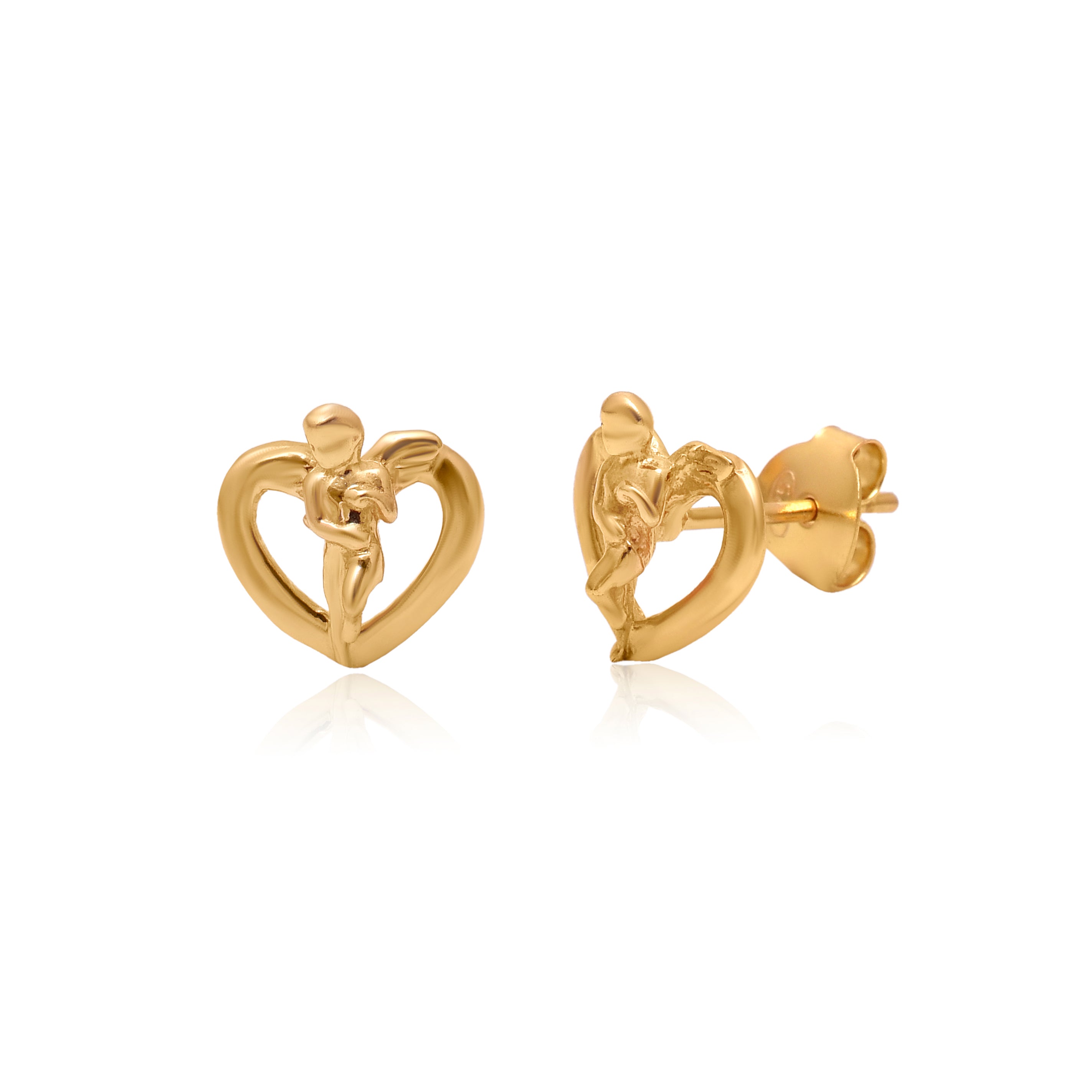 Golden Angel Stud Earrings