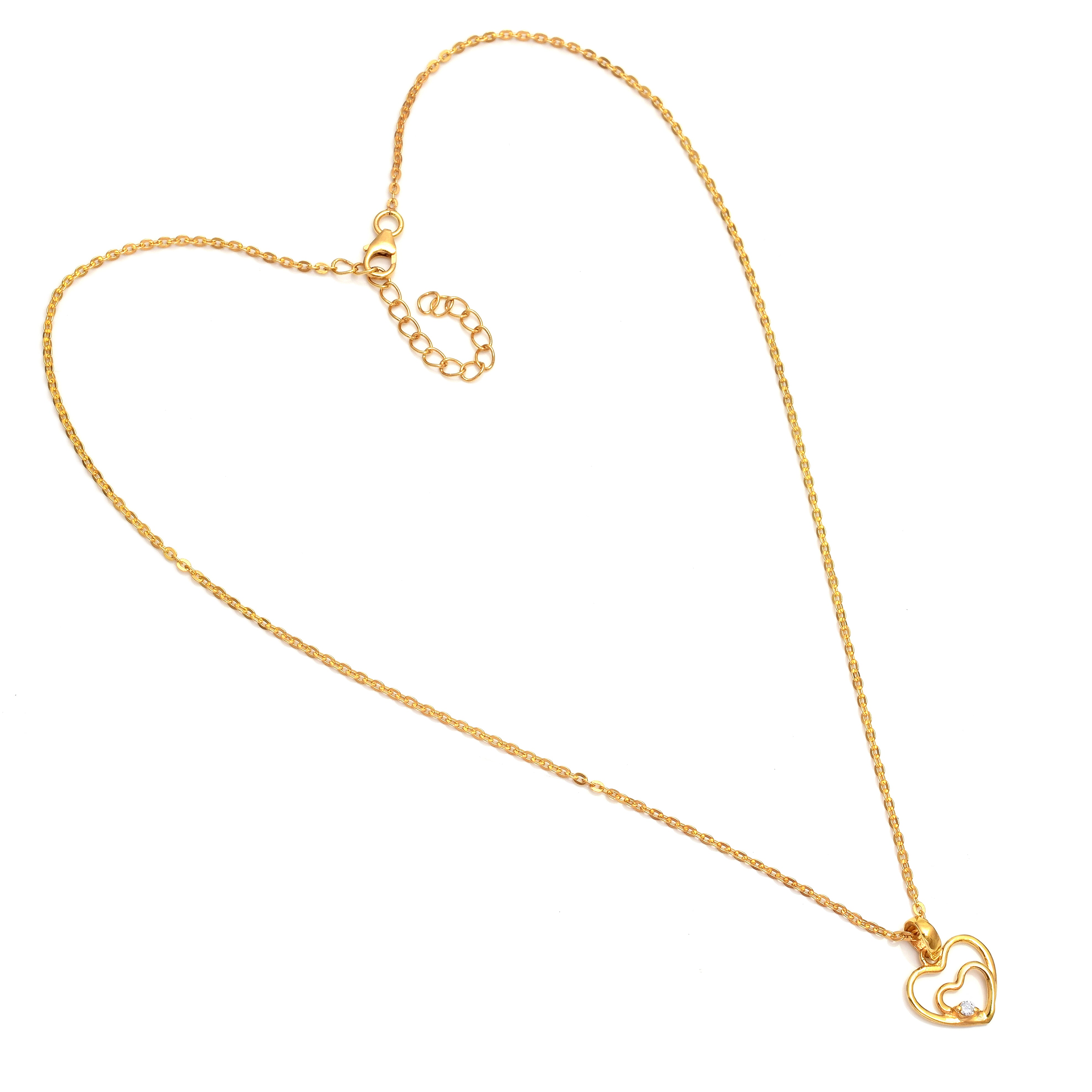 Golden Double Heart Necklace