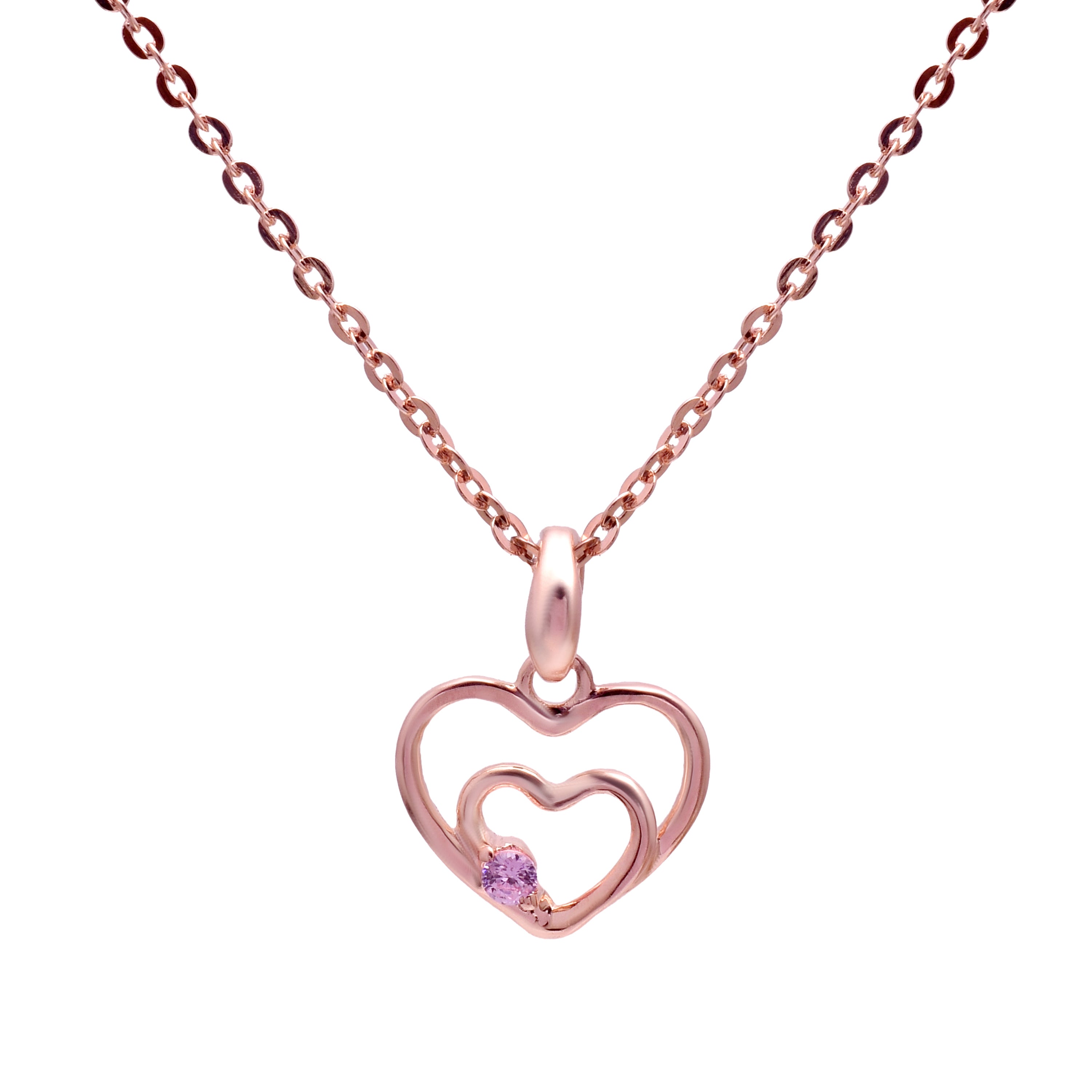 Golden Double Heart Necklace